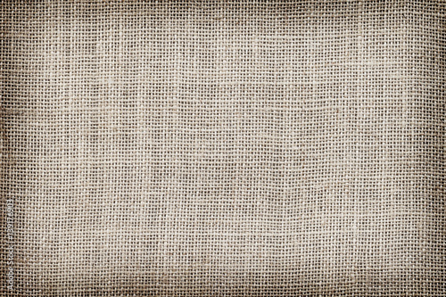 Brown sackcloth texture or background and empty space