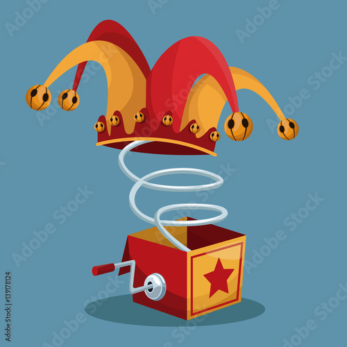 april fools day surprise box vector illustration eps 10