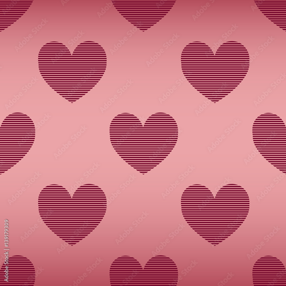 seamless pink heart pattern background
