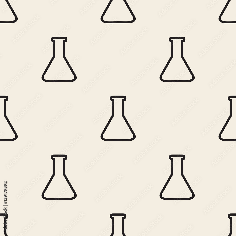 seamless monochrome beaker pattern background seamless monochrome beaker pattern background