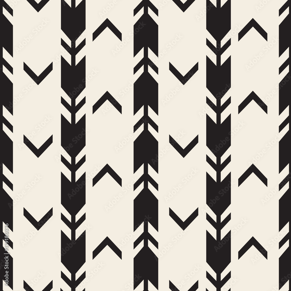 seamless monochrome arrow pattern background
