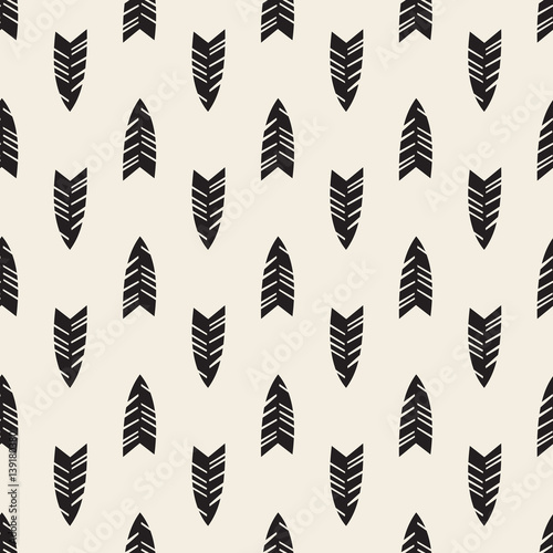 Obraz na płótnie seamless monochrome arrow pattern background w salonie