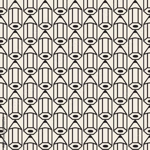 Obraz na płótnie seamless monochrome pencil pattern background w salonie
