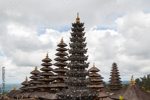 Roofs of Pura Besakih temple, Bali island, Indonesia