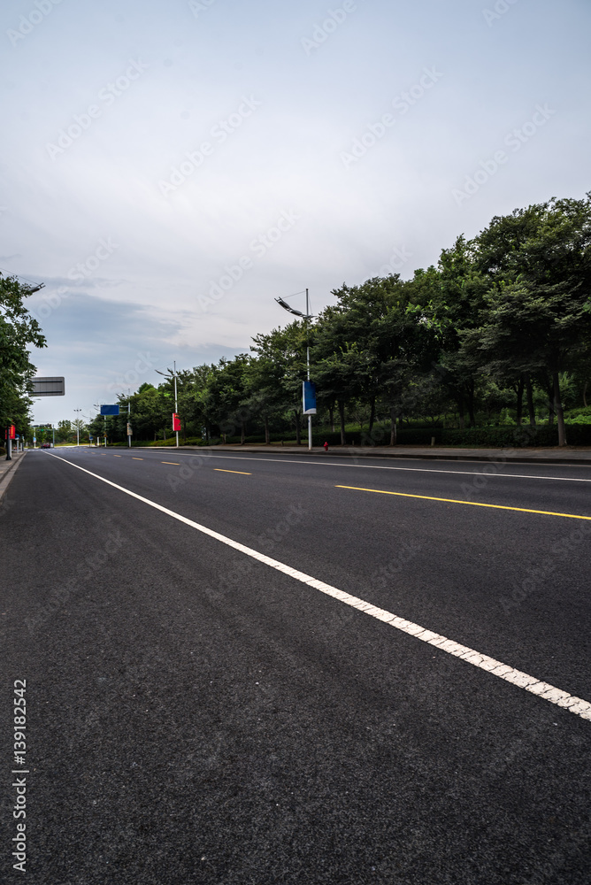 Fototapeta premium urban traffic with cityscape in city of China.