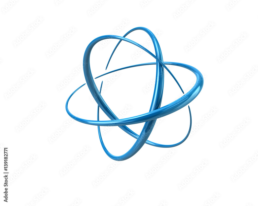 Blue atom symbol Blue atom symbol