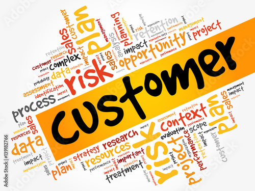 Customer word cloud, business concept