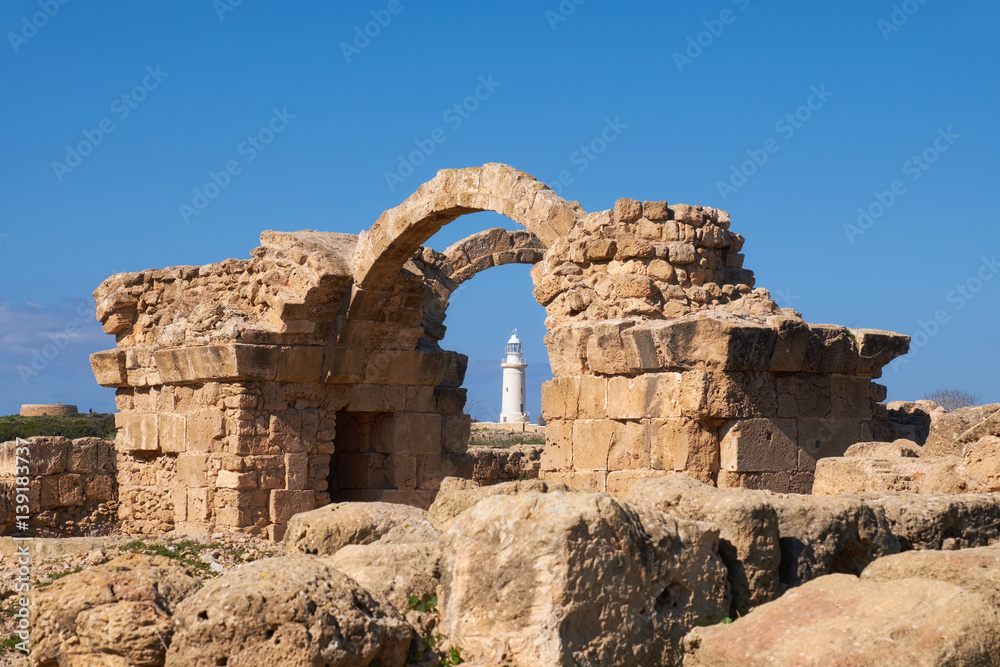 Paphos archaeological park at Kato, Pafos, Cyprus