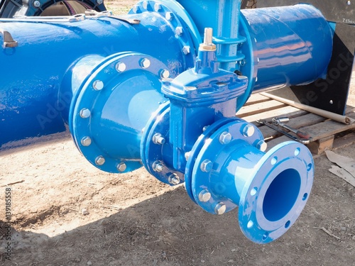 Dring water piping , Gate valves and reduction member.