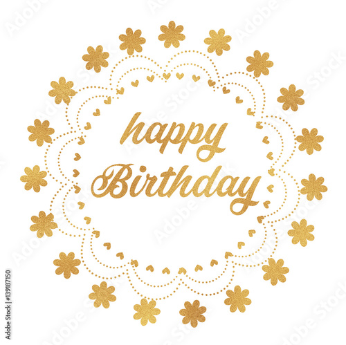 Happy Birthday in letterpress type