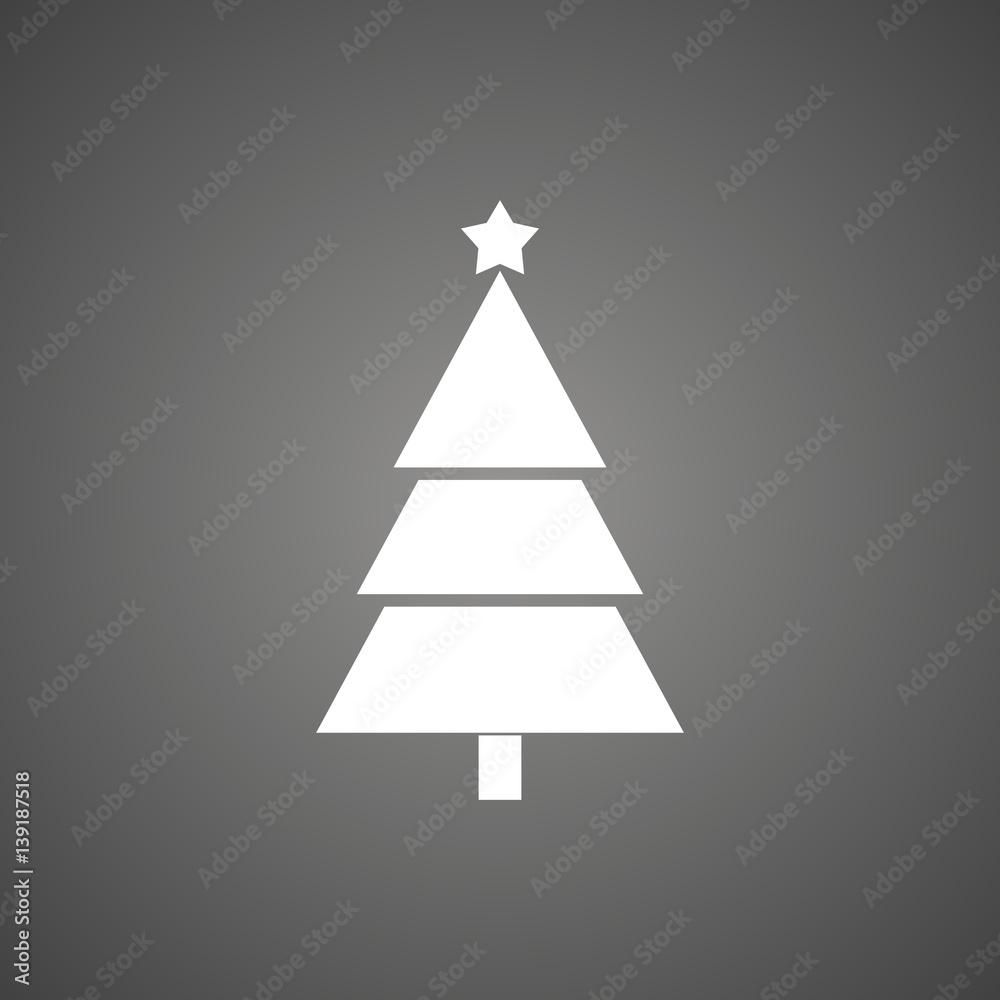 christmas tree flat icon christmas tree flat icon