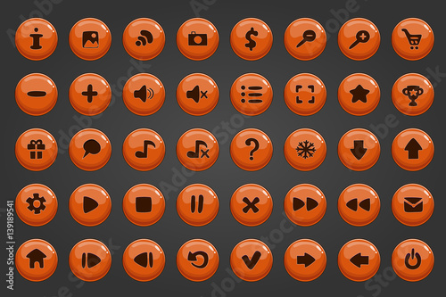 Big set of vector button