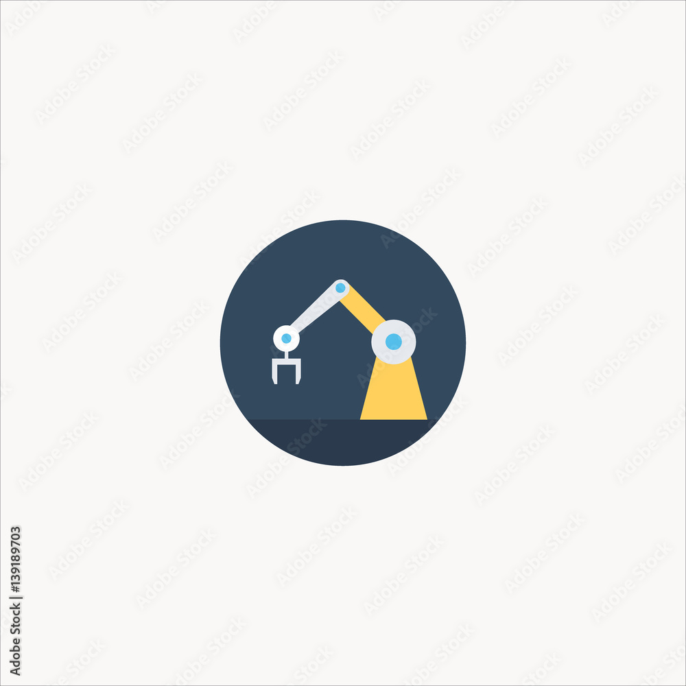 industrial robot icon flat design industrial robot icon flat design