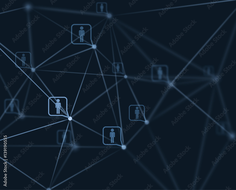 Fototapeta premium Social network vector background. EPS10