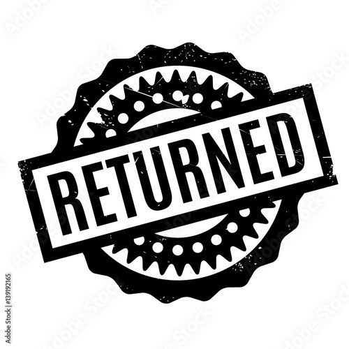 Returned rubber stamp. Grunge design with dust scratches. Effects can be easily removed for a clean, crisp look. Color is easily changed.