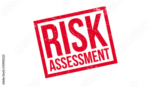 Risk Assessment rubber stamp. Grunge design with dust scratches. Effects can be easily removed for a clean, crisp look. Color is easily changed.