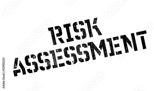 Risk Assessment rubber stamp. Grunge design with dust scratches. Effects can be easily removed for a clean, crisp look. Color is easily changed.