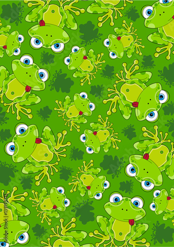 Cute Cartoon Frog pattern