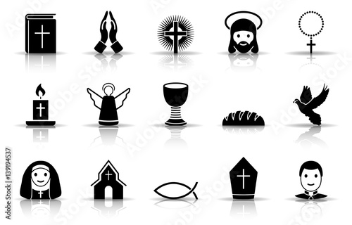 Christentum Iconset  - Schwarz (Schatten)