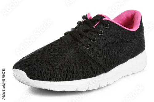 Black sneakers on isoleted background
