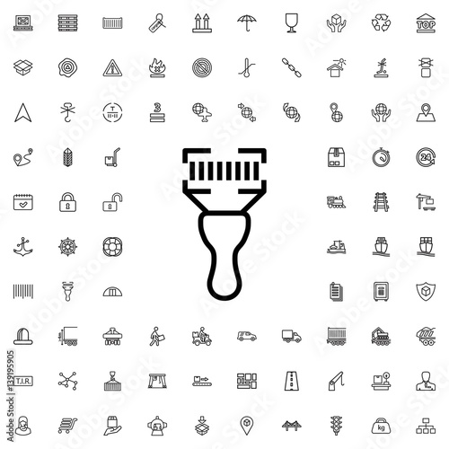 bar code scanner icon illustration