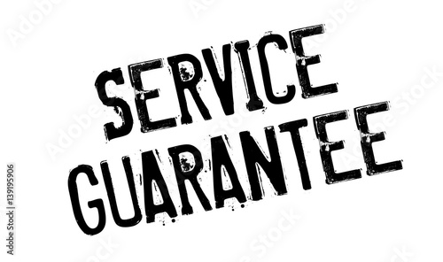 Service Guarantee rubber stamp. Grunge design with dust scratches. Effects can be easily removed for a clean, crisp look. Color is easily changed.