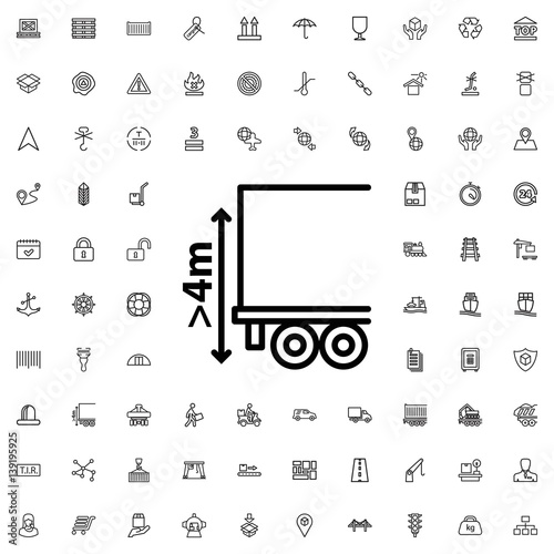 cargo height icon illustration