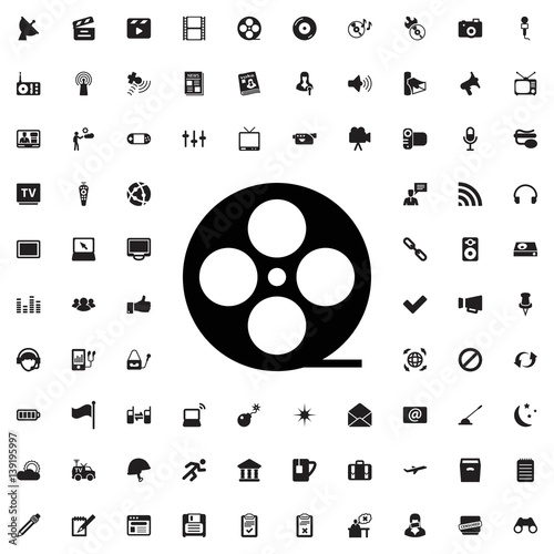 movie tape icon illustration