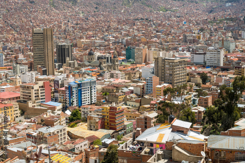 Häusermeer im Talkessel von La Paz, Bolivien Häusermeer im Talkessel von La Paz, Bolivien