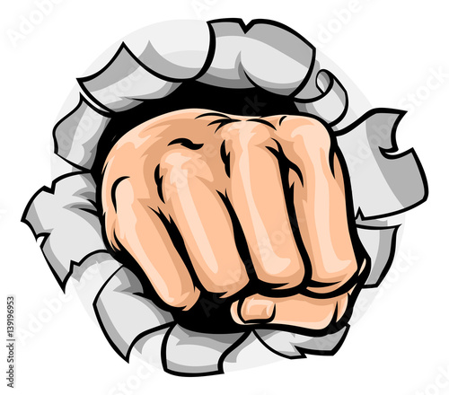 Fist Hand Punching Hole