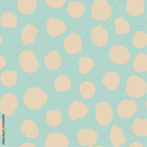 Seamless vector watercolor pattern with dots for textile, ceramics, fabric, print, cards, wrapping