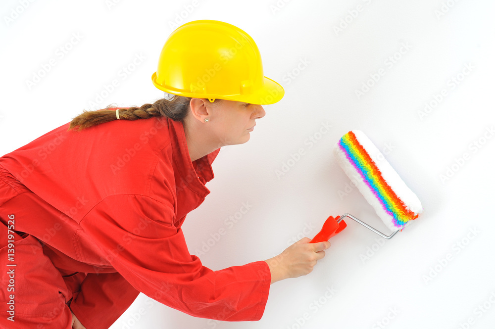 Real female painting wall Real female painting wall