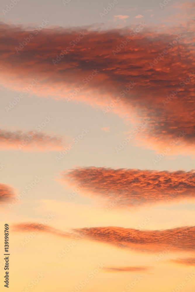 Amazing colourful sunrise view in mountains near Vipava valley, Slovenia