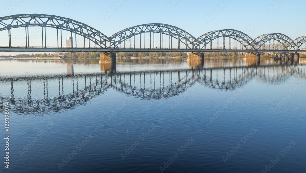 Railway bridge over Daugava river 