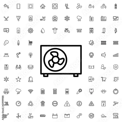 air conditioner icon illustration