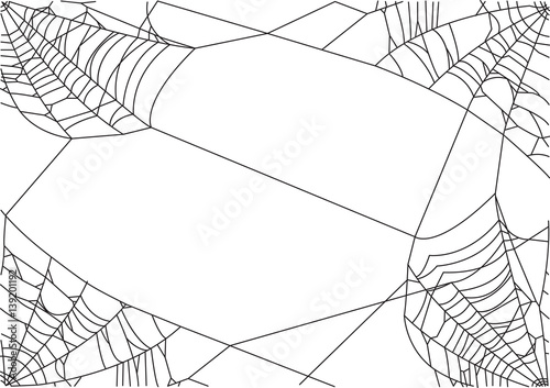 Illustration of spider net in corners