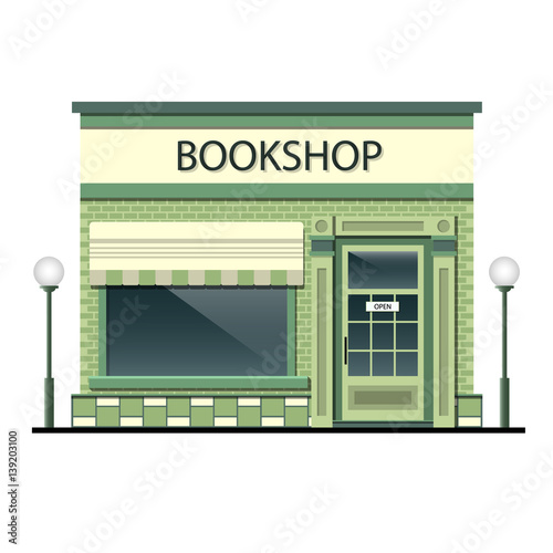 Facade of the building with bookshop