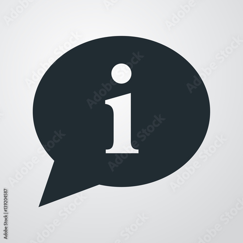Icono plano burbuja i en fondo degradado