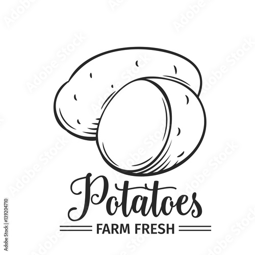 Hand drawn potatoes icon.