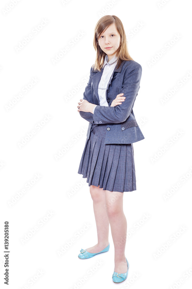school girl standing school girl standing
