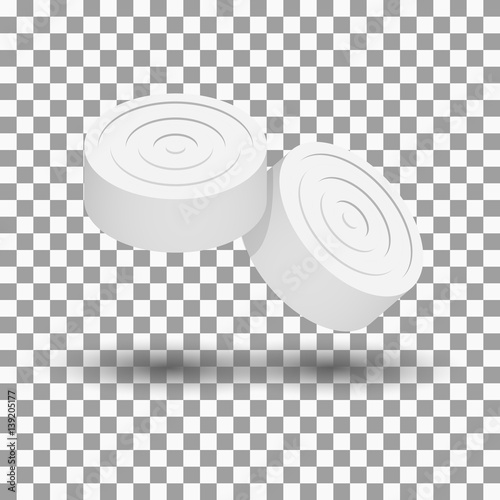 Realistic icon game checkers, vector illustration.