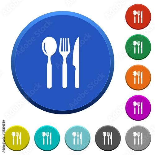 Restaurant beveled buttons
