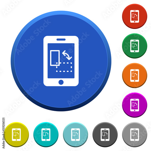 Mobile gyrosensor beveled buttons