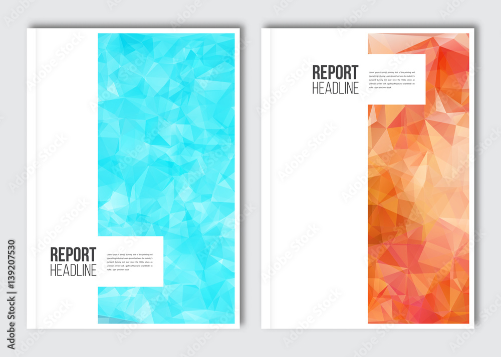Business brochure design template. Vector flyer layout, backgrounds with elements for magazine, cover, poster design. A4 size.