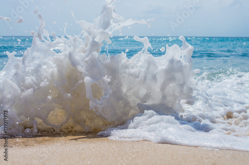 Fototapeta Naklejka Na Ścianę i Meble -  sea wave splash