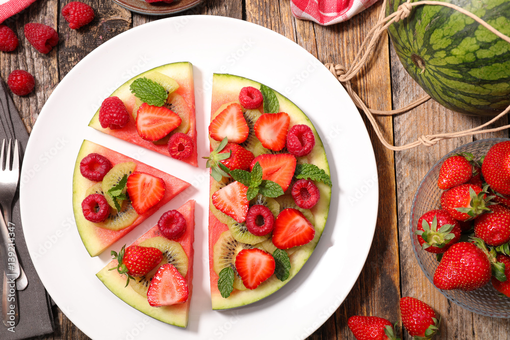 watermelon and berry fruit watermelon and berry fruit