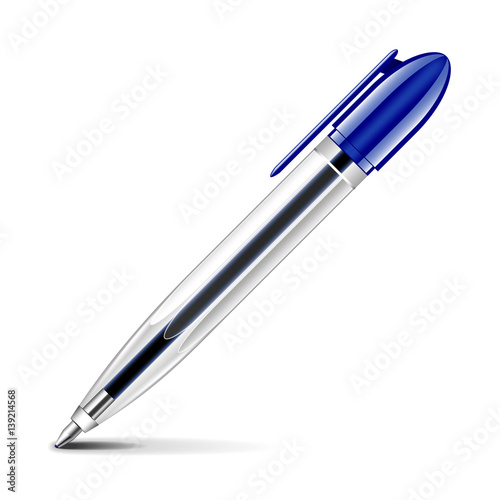 Classic ballpoint pen isolated on white vector