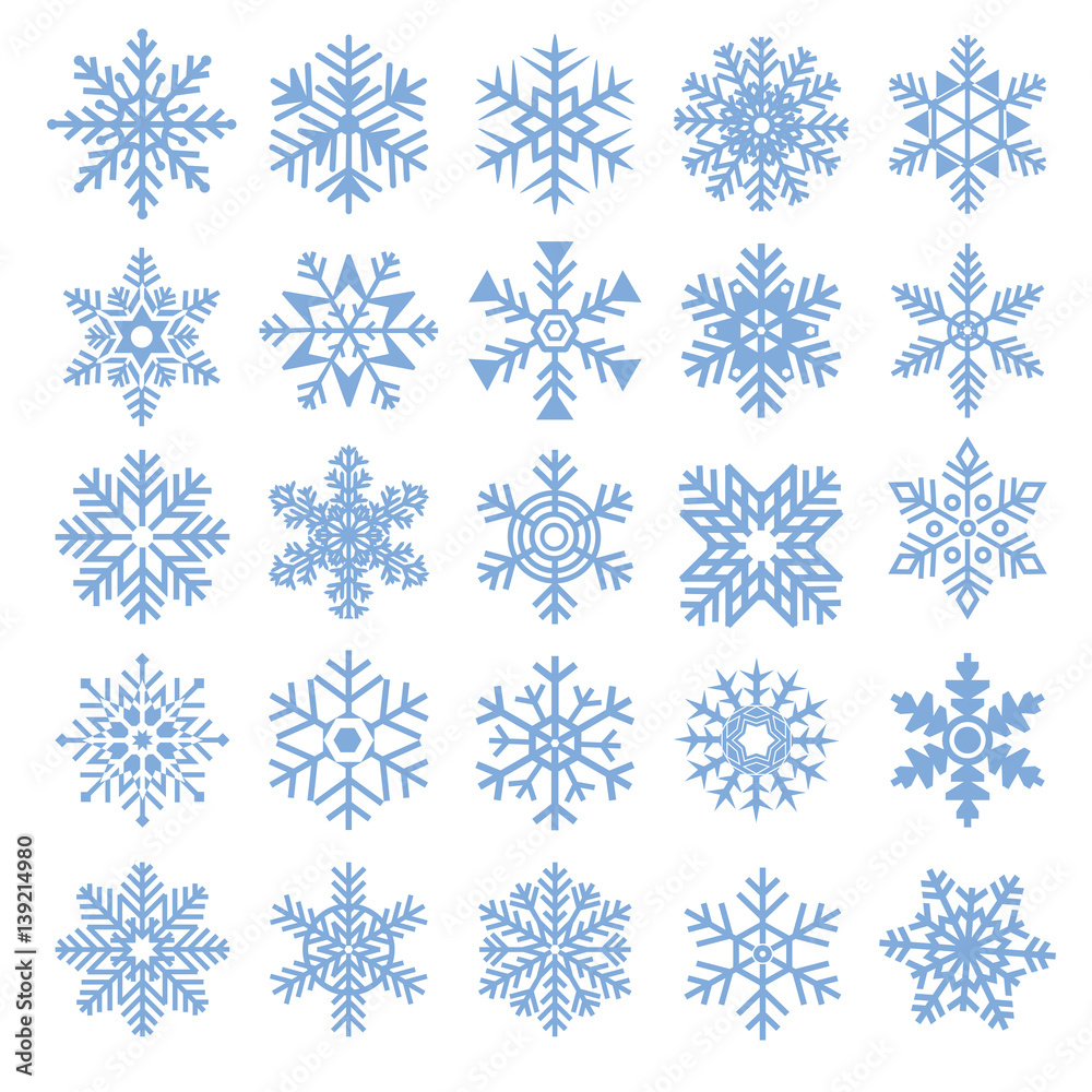 vector Collection of snowflakes vector Collection of snowflakes