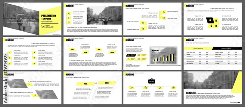 Elements for infographics and presentation templates.
