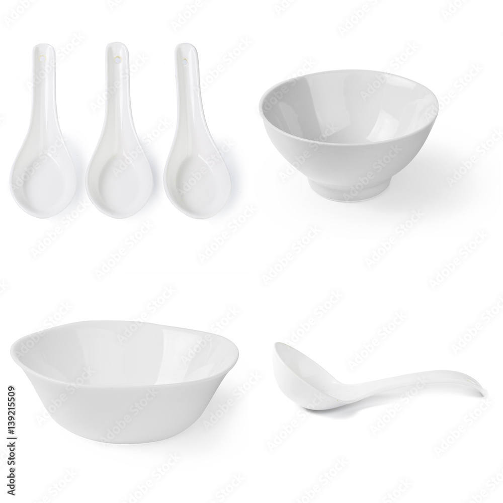 dishes isolated white dishes isolated white